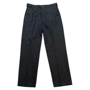 Haggar Classic Black Dress Pants Flat Front Cotton Trousers Workwear - 36x34